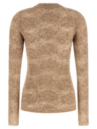 Brunello Cucinelli Beige Flower Lace Sweater Beige