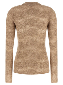 Brunello Cucinelli Beige Flower Lace Sweater Beige