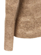 Brunello Cucinelli Beige Flower Lace Sweater Beige