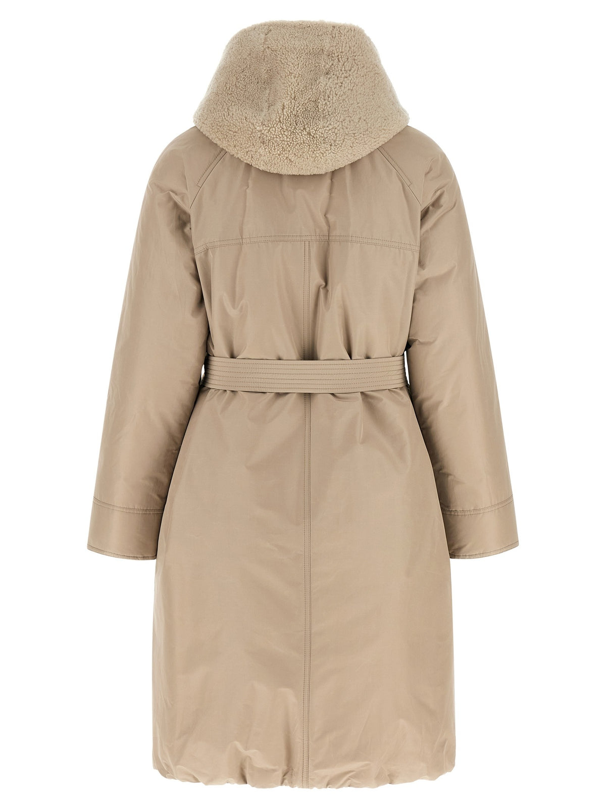 Brunello Cucinelli Beige Long Down Jacket Beige, view 3