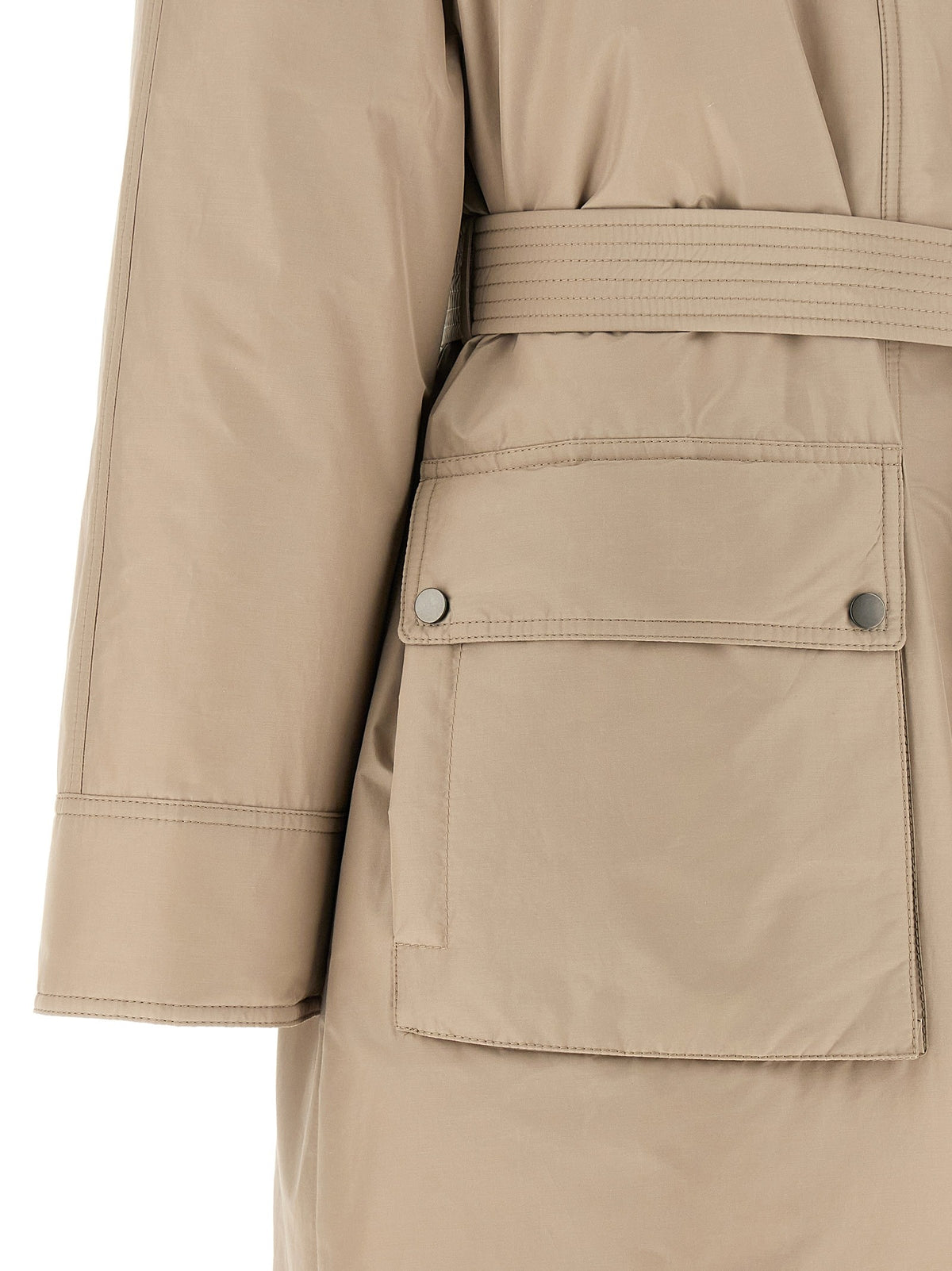 Brunello Cucinelli Beige Long Down Jacket Beige, view 5