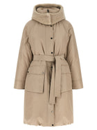 Brunello Cucinelli Beige Long Down Jacket Beige