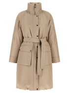 Brunello Cucinelli Beige Long Down Jacket Beige, view 2