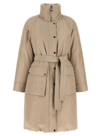 Brunello Cucinelli Beige Long Down Jacket Beige, view 2