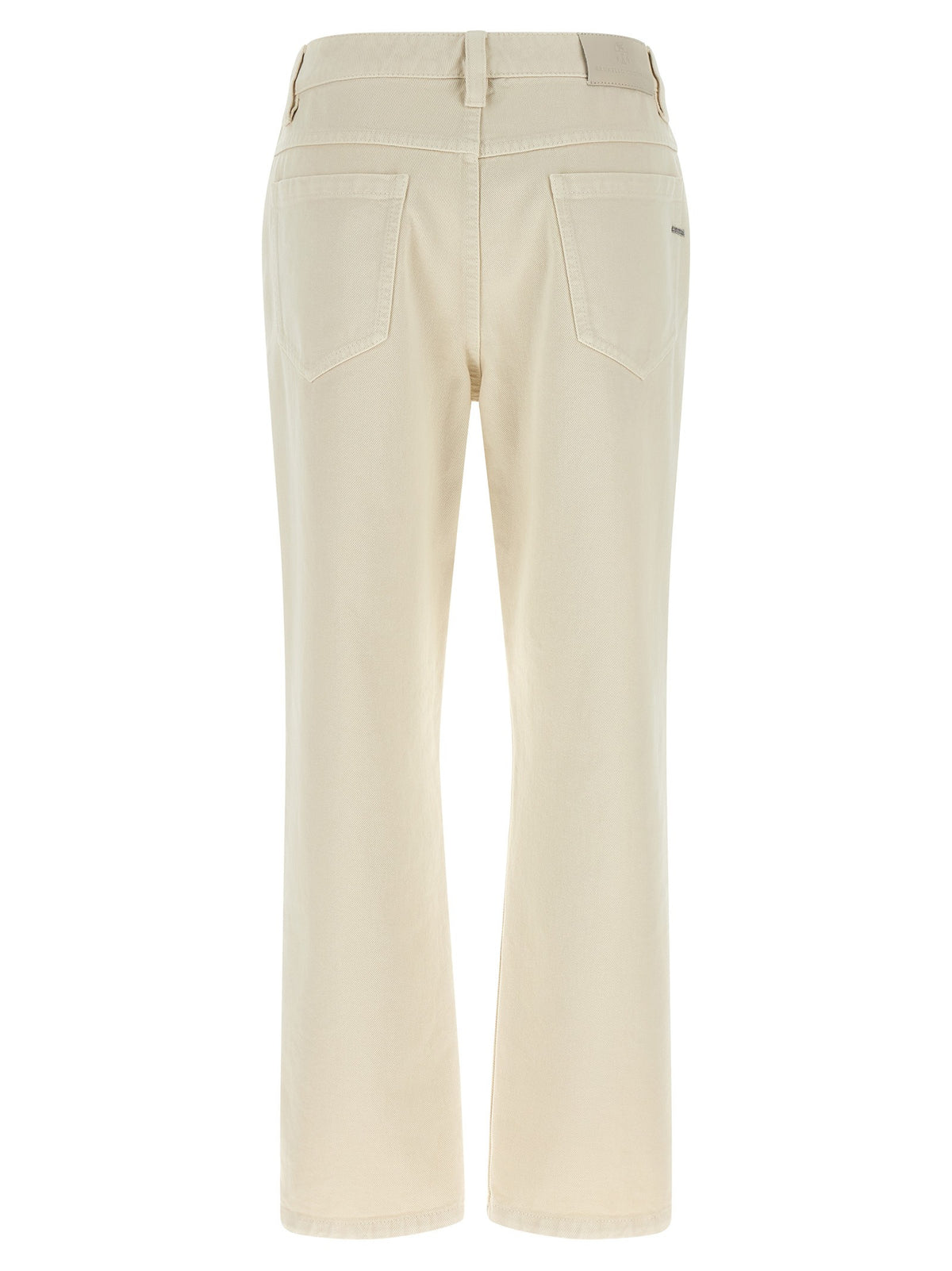 Brunello Cucinelli Beige Shiny Tab Jeans Beige
