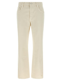 Brunello Cucinelli Beige Shiny Tab Jeans Beige