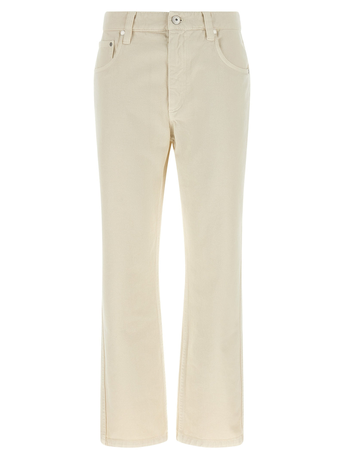 Brunello Cucinelli Beige Shiny Tab Jeans Beige