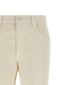 Brunello Cucinelli Beige Shiny Tab Jeans Beige