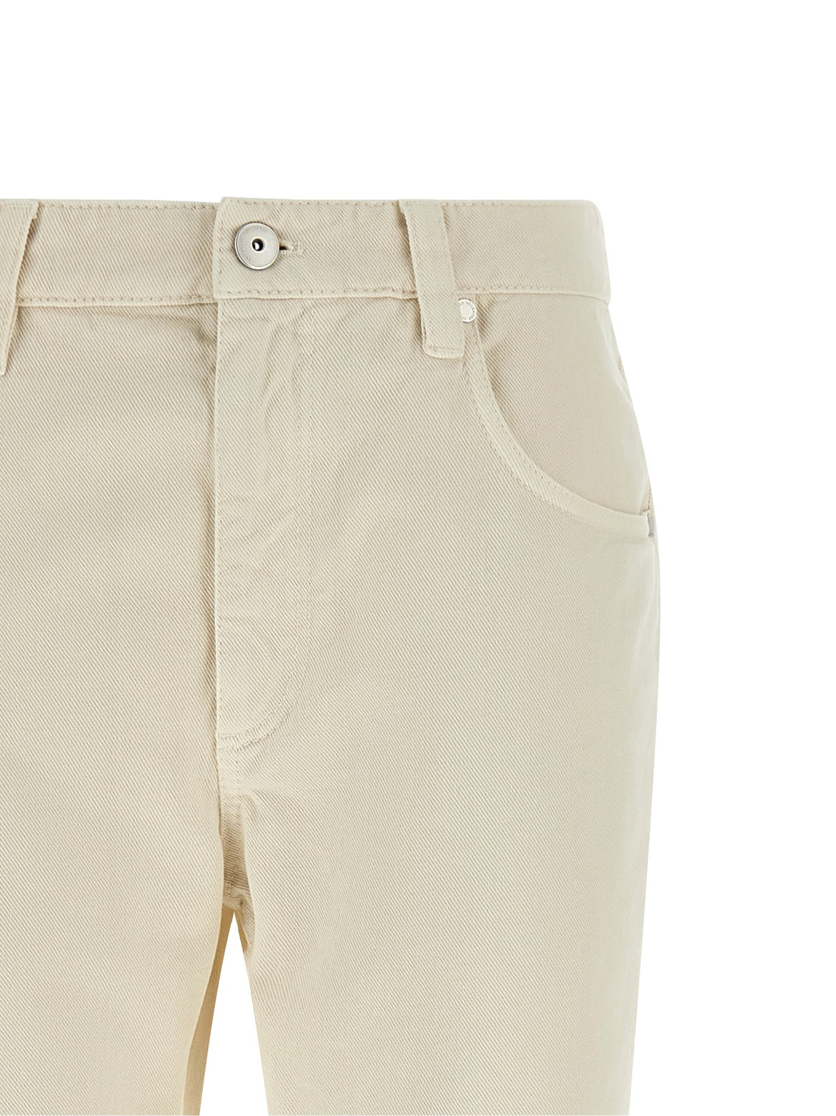Brunello Cucinelli Beige Shiny Tab Jeans Beige