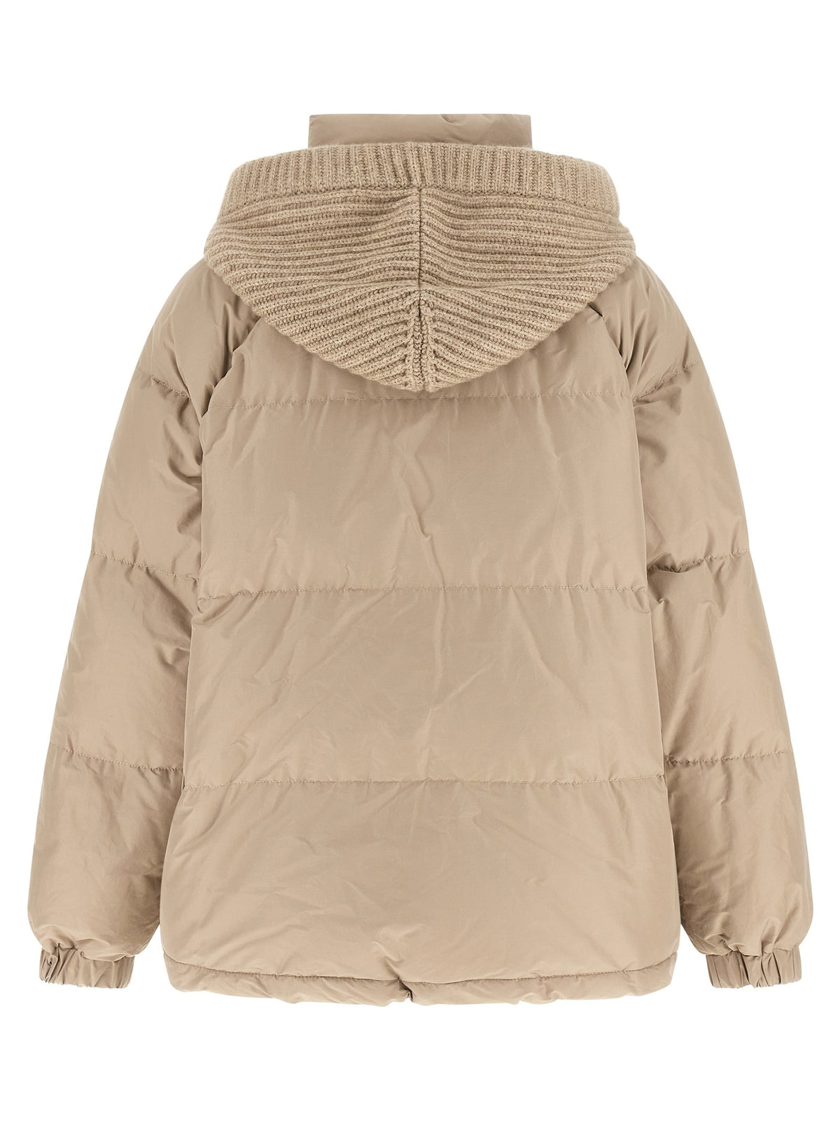 Brunello Cucinelli Beige Taffeta Down Jacket Beige, view 3