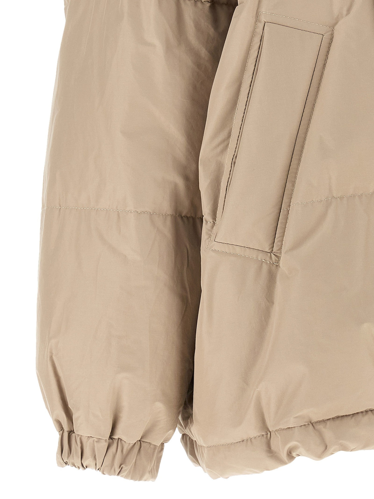 Brunello Cucinelli Beige Taffeta Down Jacket Beige, view 5