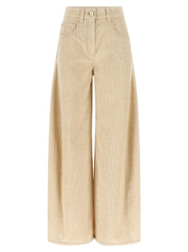 Brunello Cucinelli Beige Wide Pants Beige