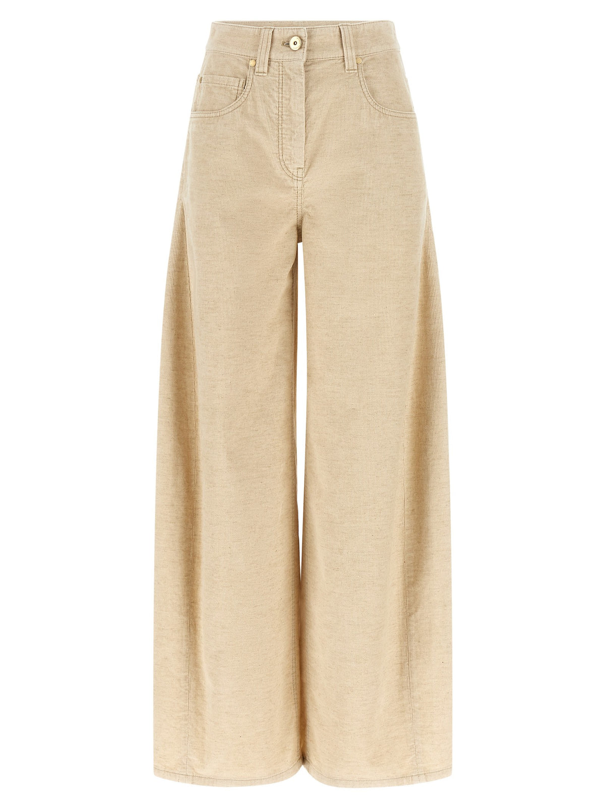 Brunello Cucinelli Beige Wide Pants Beige