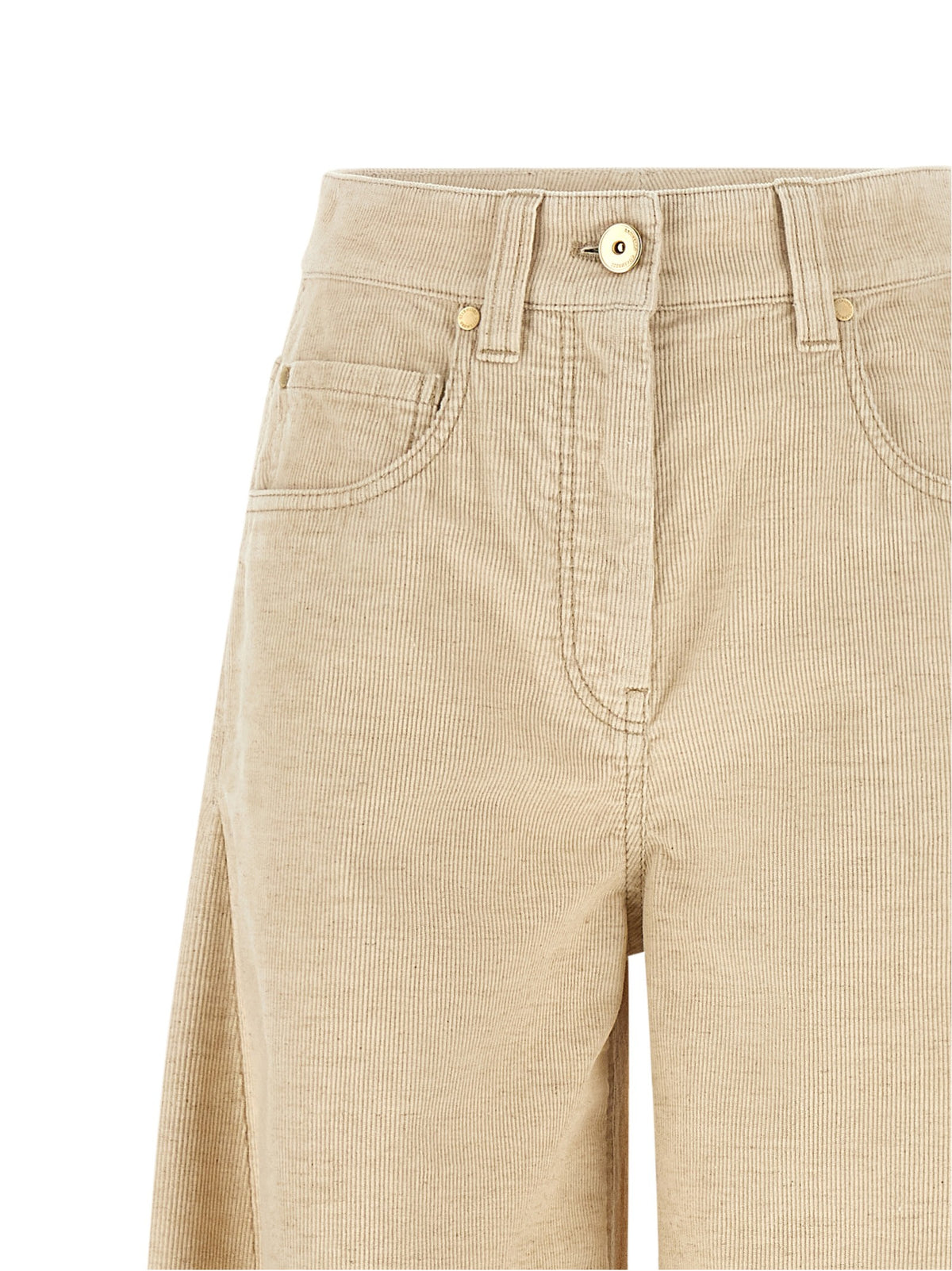 Brunello Cucinelli Beige Wide Pants Beige
