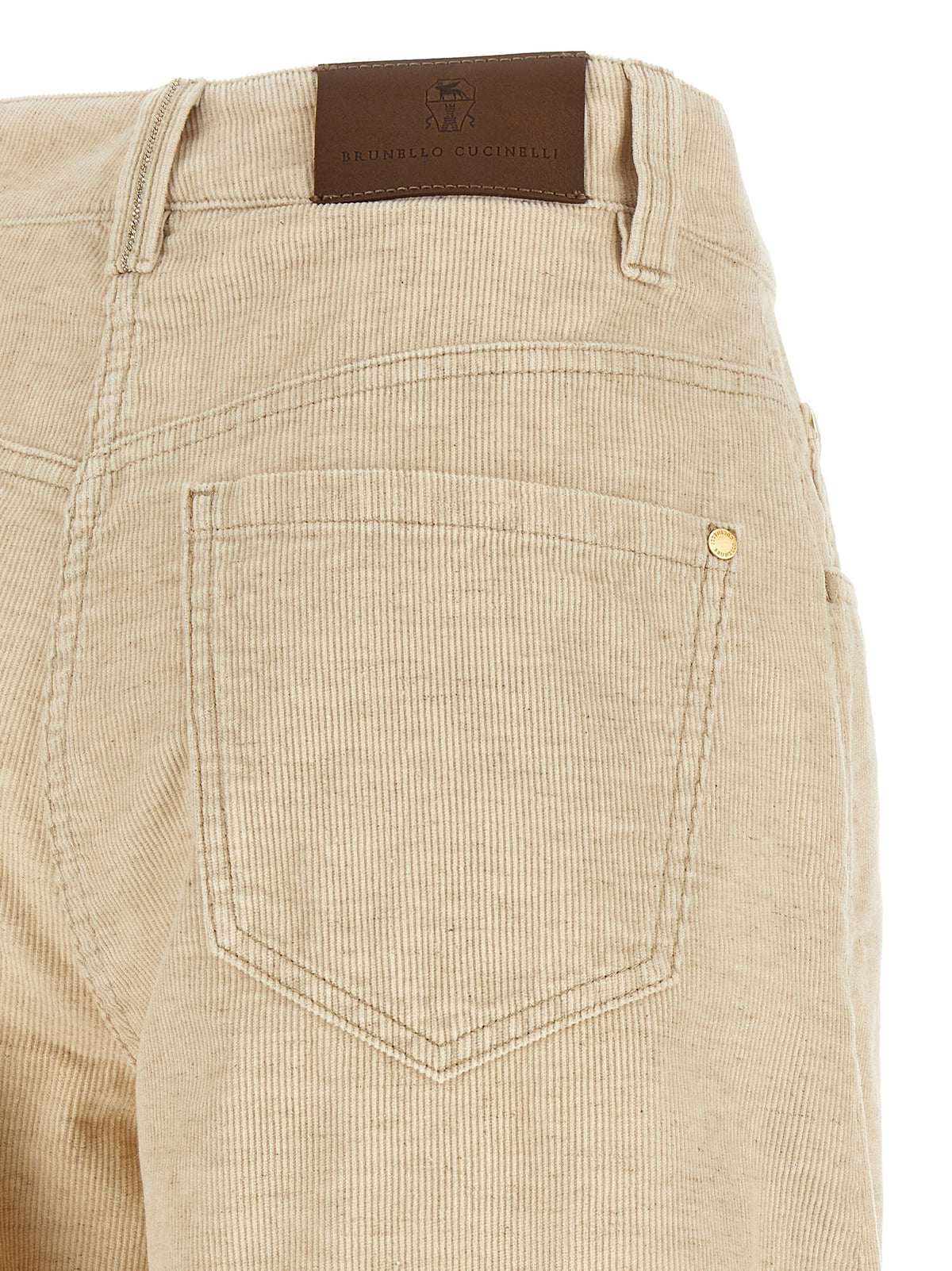 Brunello Cucinelli Beige Wide Pants Beige