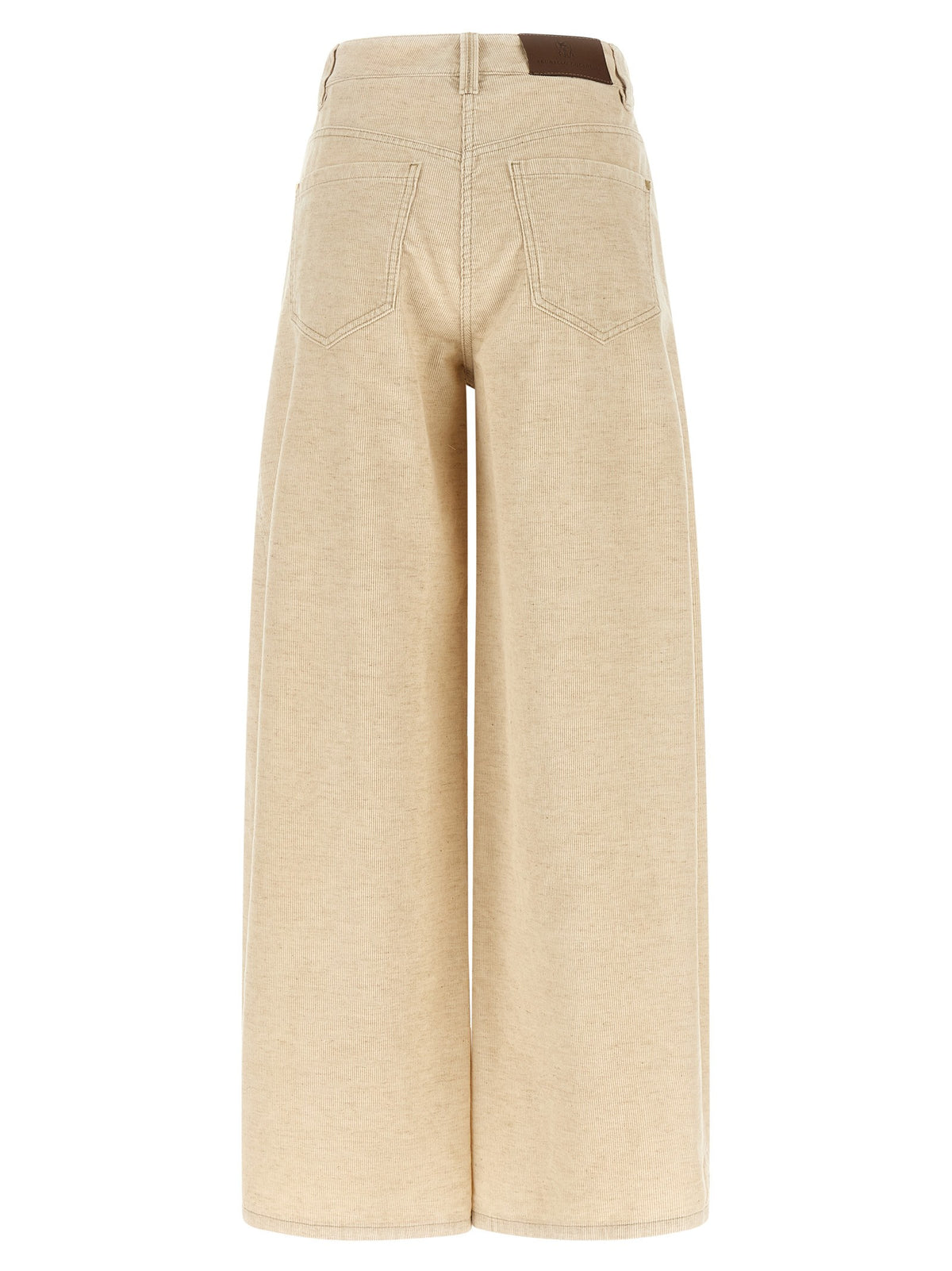 Brunello Cucinelli Beige Wide Pants Beige