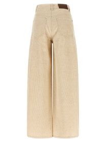 Brunello Cucinelli Beige Wide Pants Beige