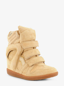 ISABEL MARANT Women's Bekett Suede and Leather Sneakers Beige