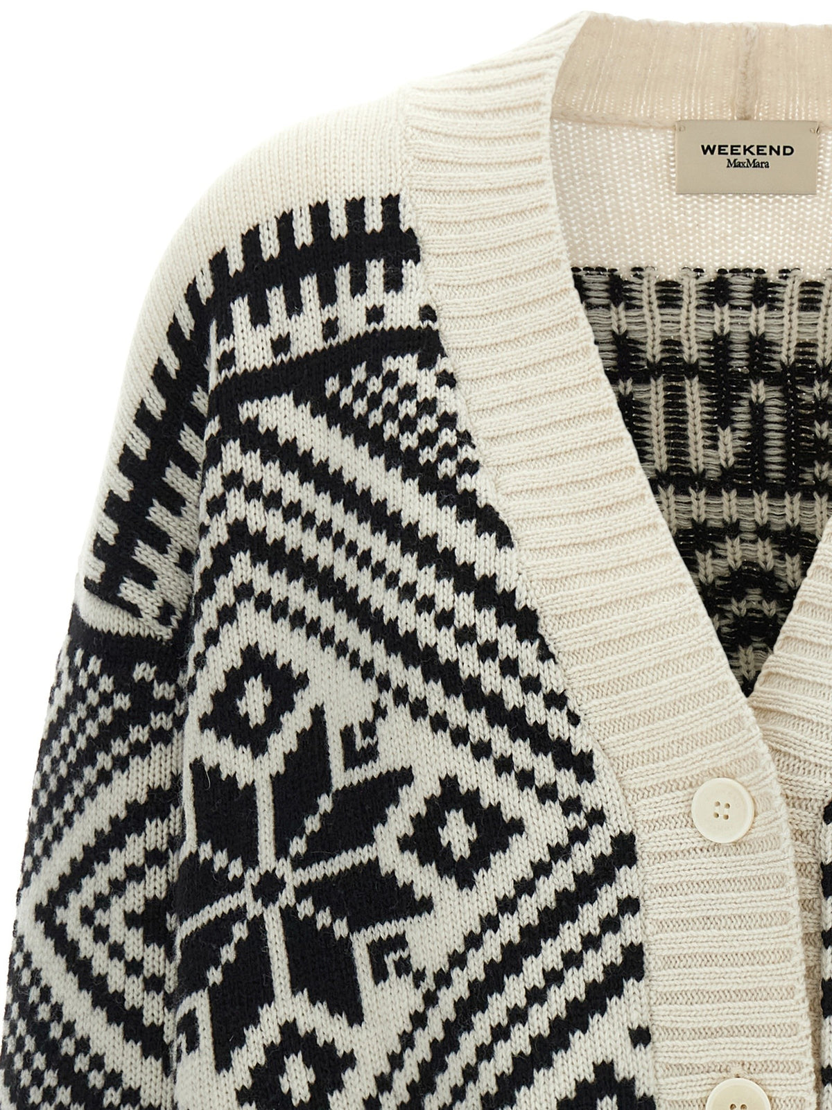 Weekend Max Mara Belgio Cardigan White, view 3
