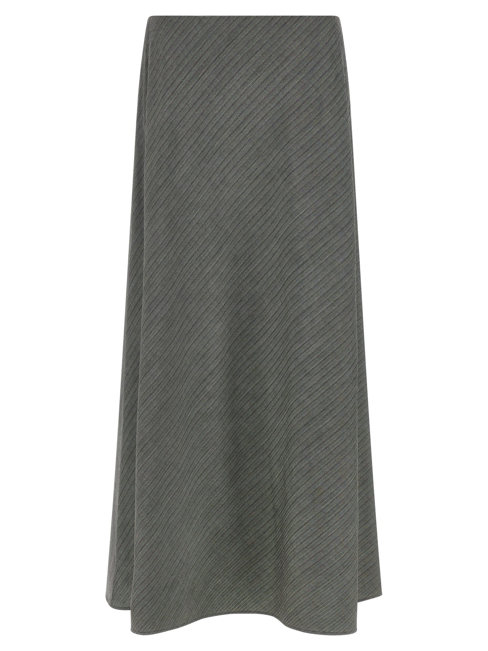 Alberta Ferretti Bell Chevron Skirt Grey