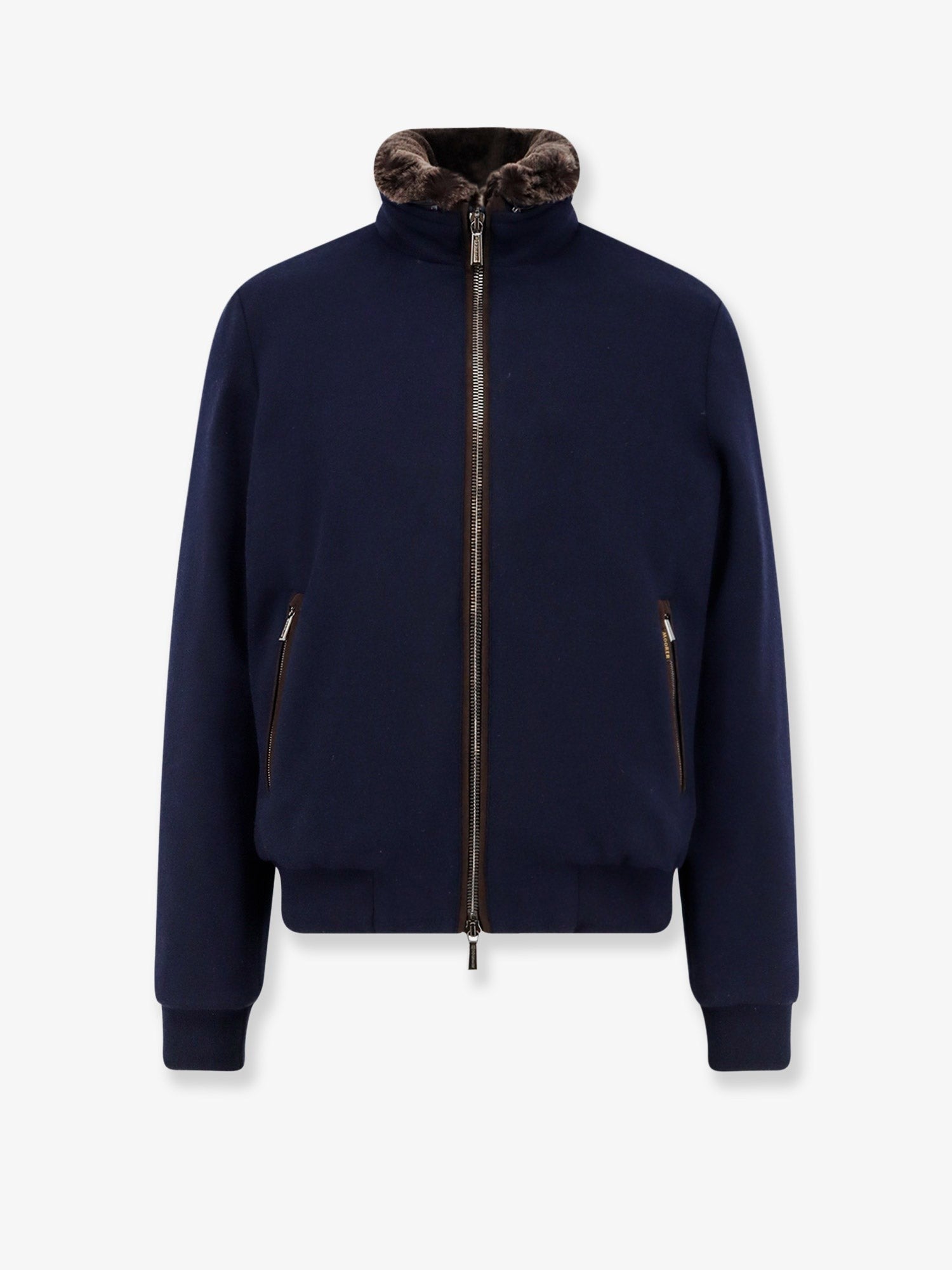MooRER Men's Bellati Mrw Wool and Cashmere Jacket Blue
