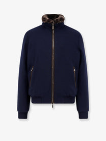 MooRER Men's Bellati Mrw Wool and Cashmere Jacket Blue