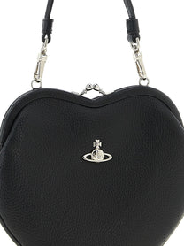 Vivienne Westwood Belle Heart Frame Handbag Black, view 3