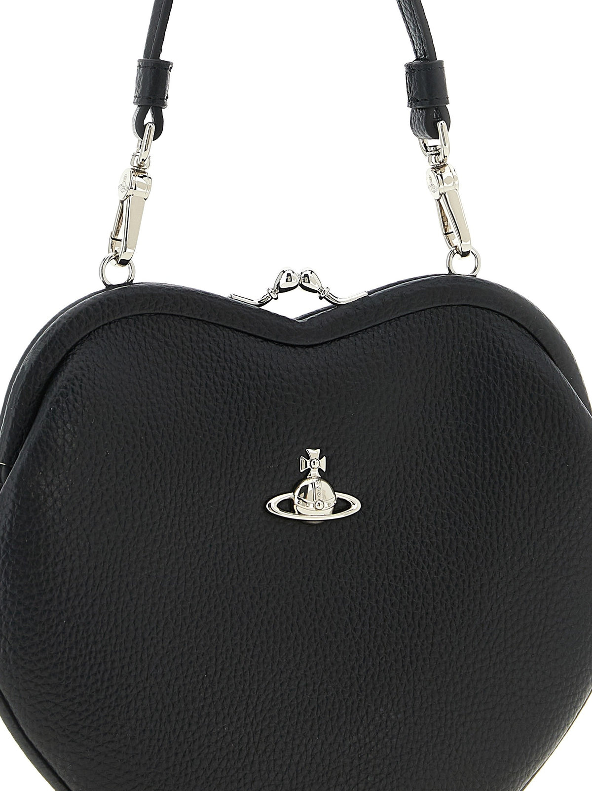 Vivienne Westwood Belle Heart Frame Handbag Black, view 3
