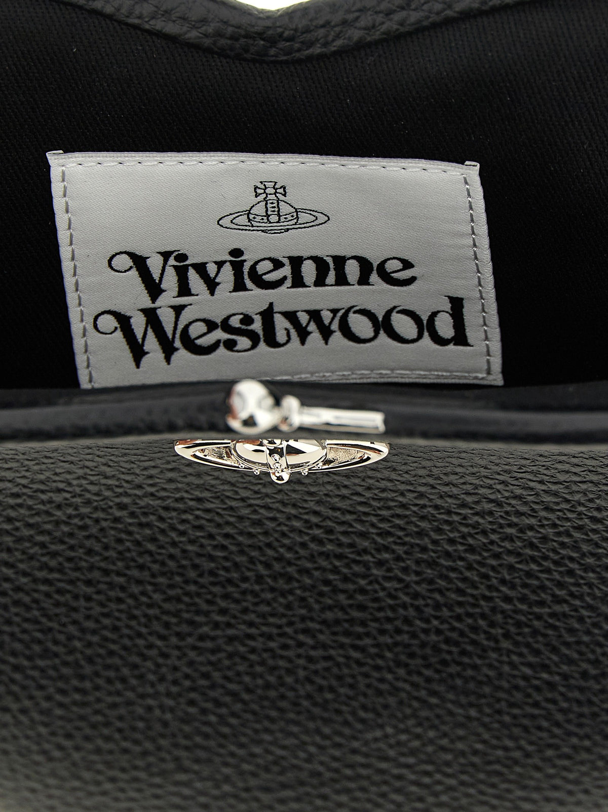 Vivienne Westwood Belle Heart Frame Handbag Black, view 4