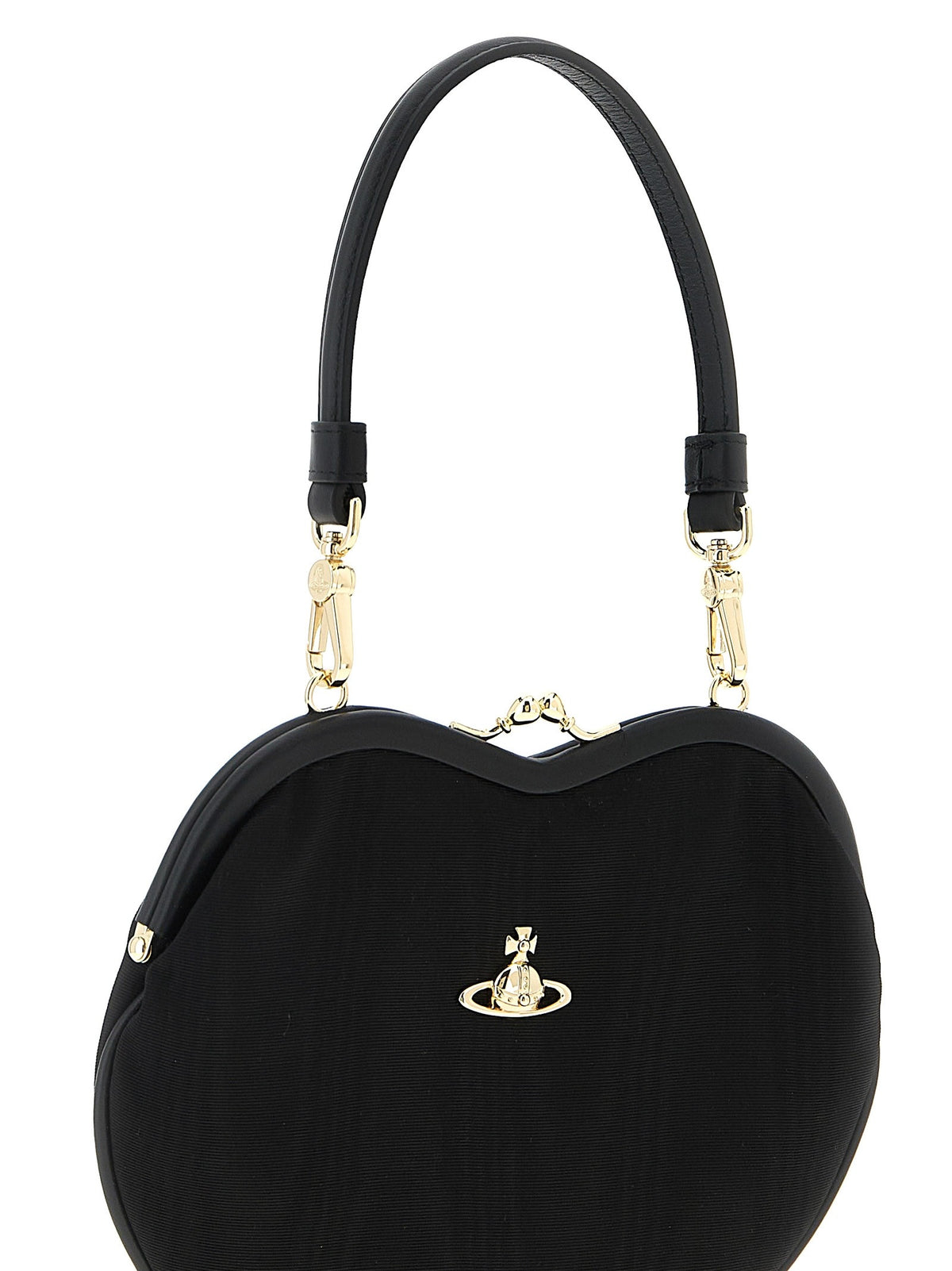 Vivienne Westwood Belle Heart Frame Purse Handbag Black, view 3