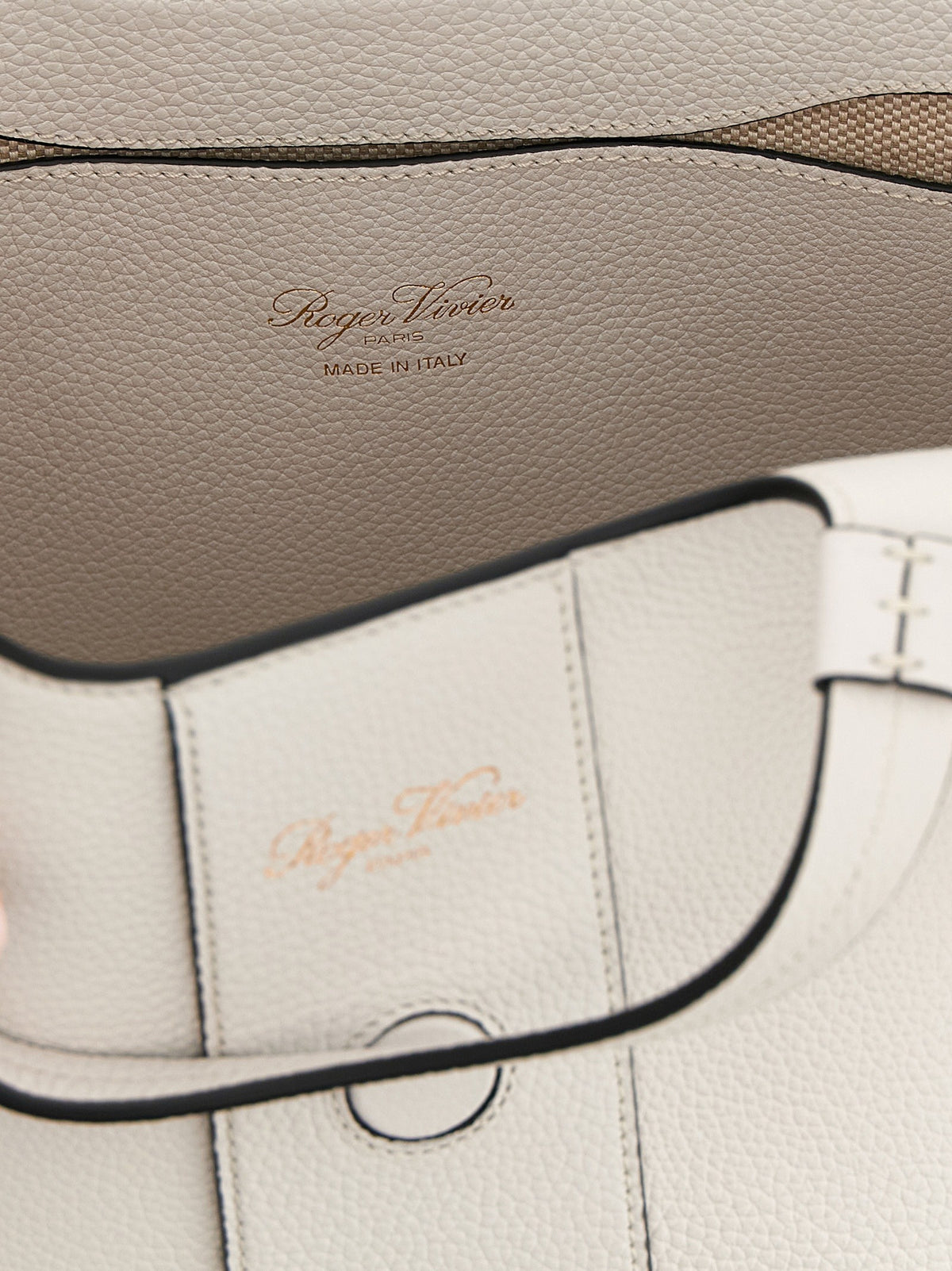 Roger Vivier Belle Vivier Mini Shopping Bag Grey, view 4
