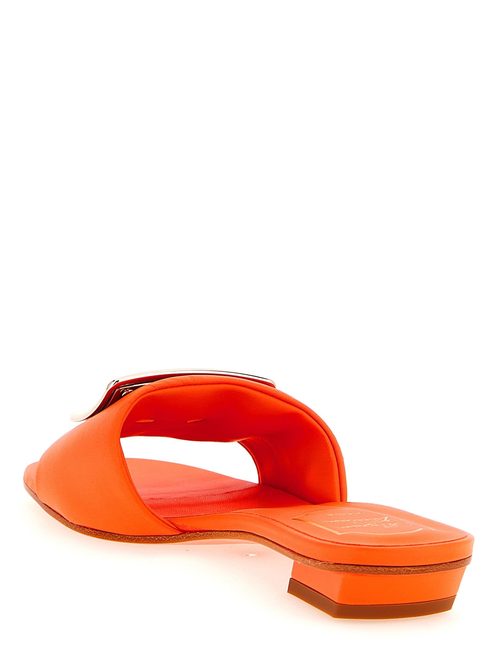 Roger Vivier Belle Vivier Slides Orange