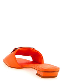 Roger Vivier Belle Vivier Slides Orange