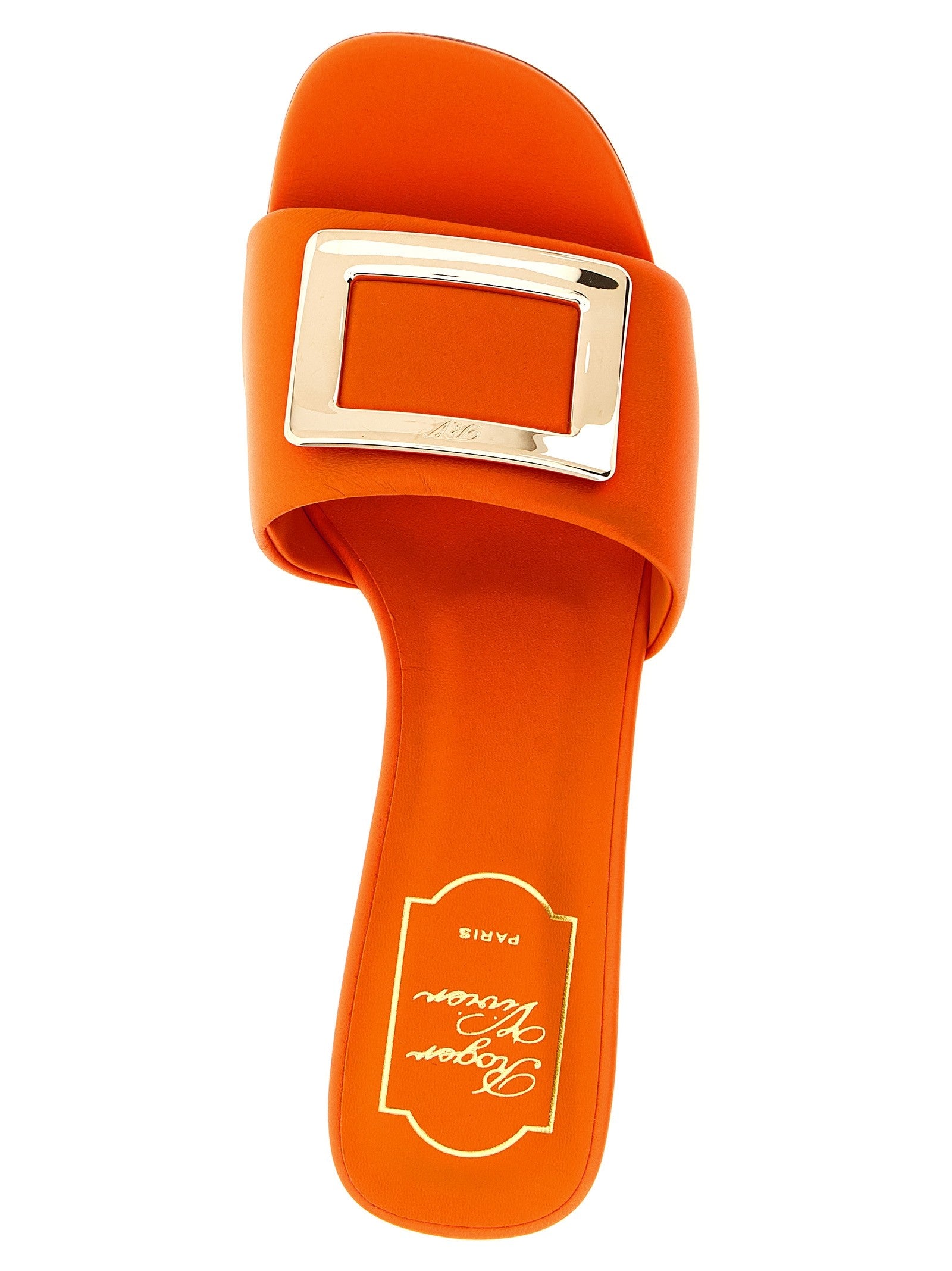 Roger Vivier Belle Vivier Slides Orange