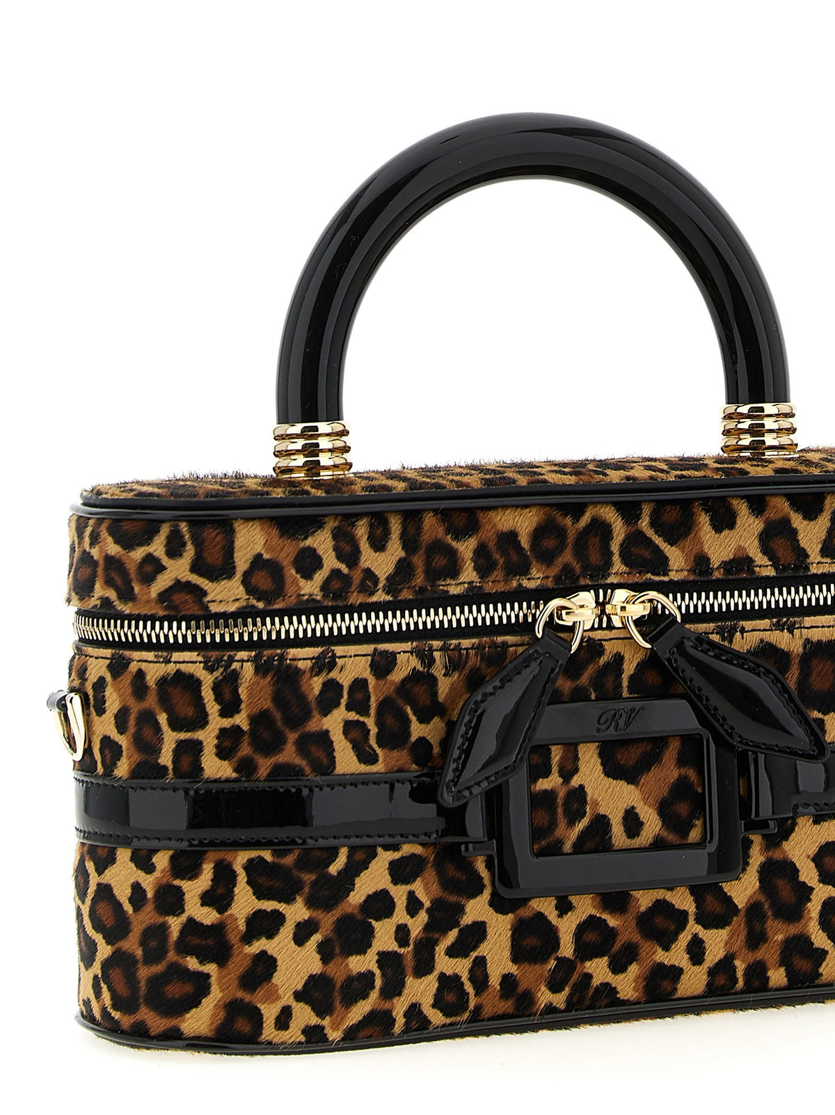 Roger Vivier Belle Vivier Vanity Mini Handbag Gold, view 3