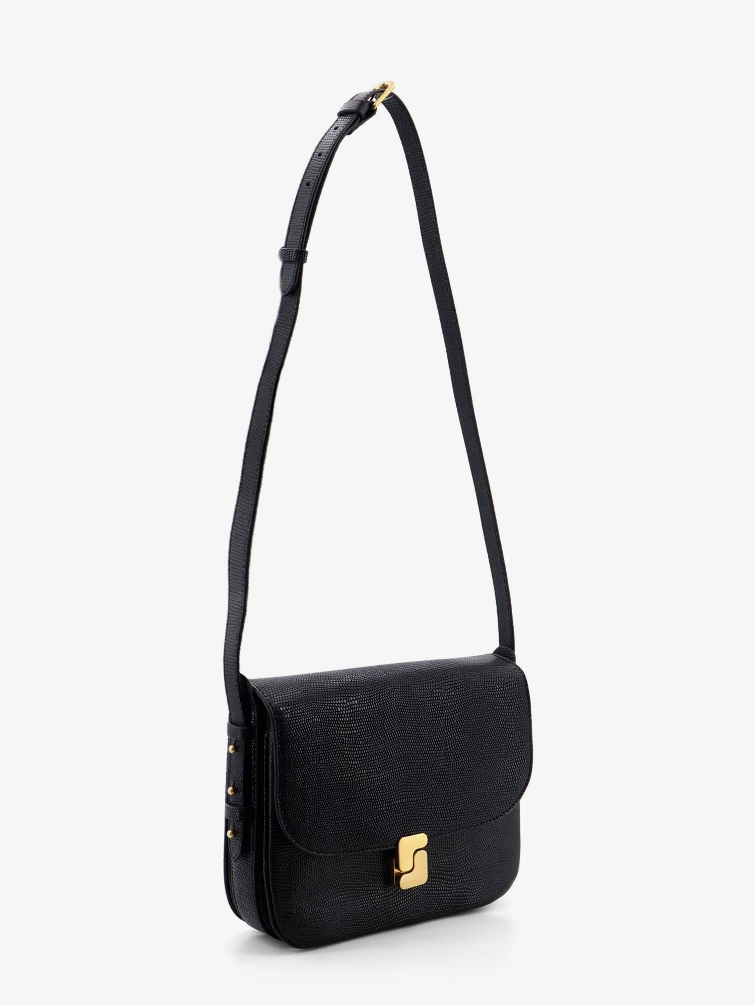 Soeur Women's Bellissima Maxi Leather Crossbody Bag Black