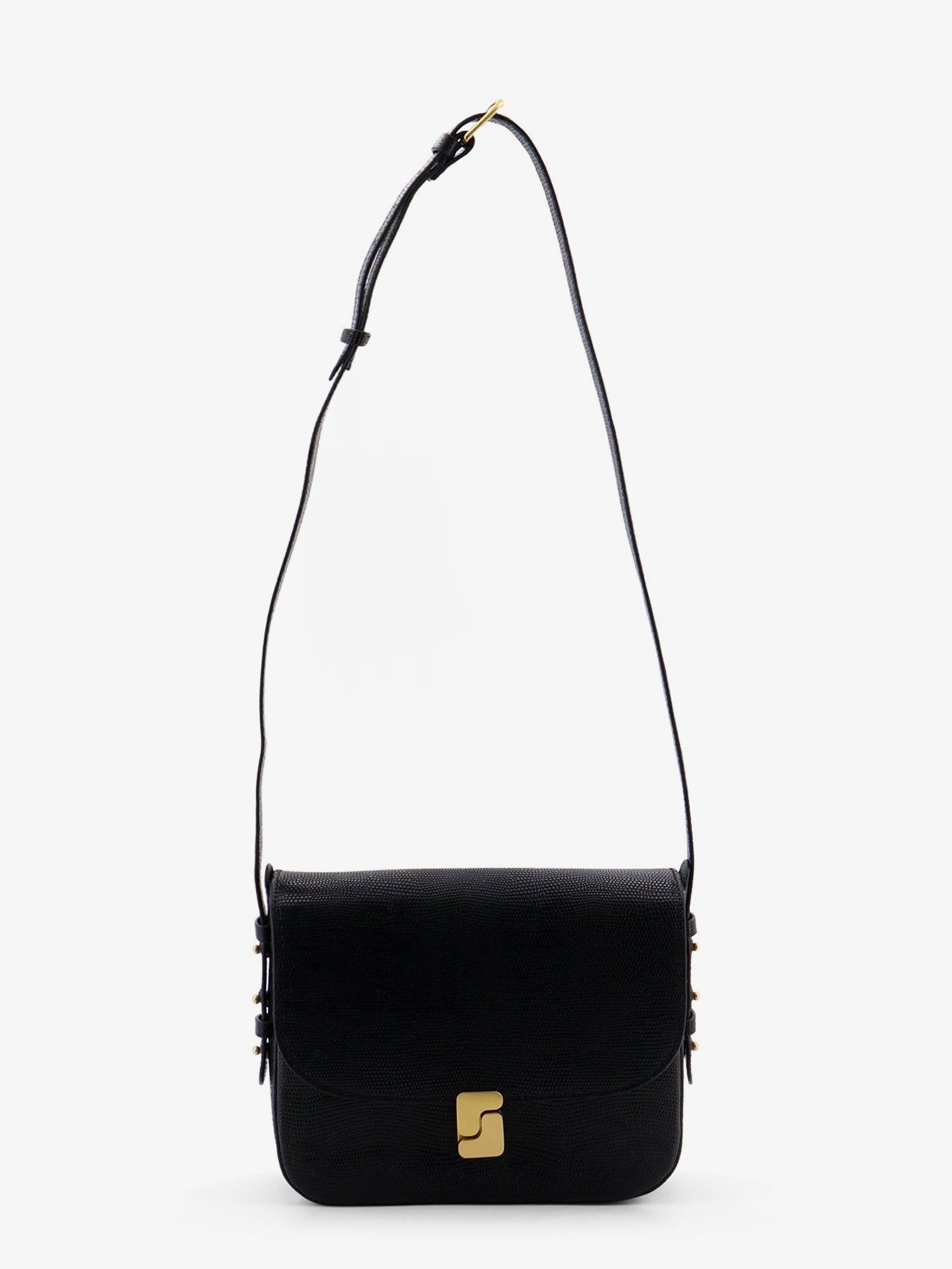 Soeur Women's Bellissima Maxi Leather Crossbody Bag Black