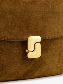 Soeur Women's Bellissima Mini Suede Crossbody Bag Beige