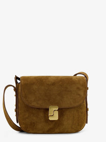 Soeur Women's Bellissima Mini Suede Crossbody Bag Beige