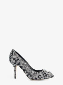 Dolce &amp; Gabbana Women's Bellucci Lurex Lace Pimps Blue