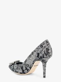 Dolce &amp; Gabbana Women's Bellucci Lurex Lace Pimps Blue