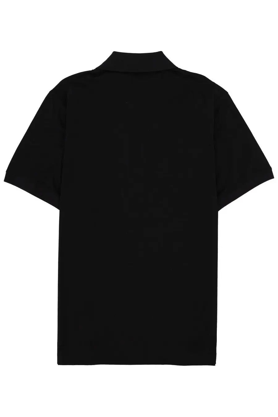 Belstaff men’s black short-sleeved polo steel con patch with classic collar and minimalist design