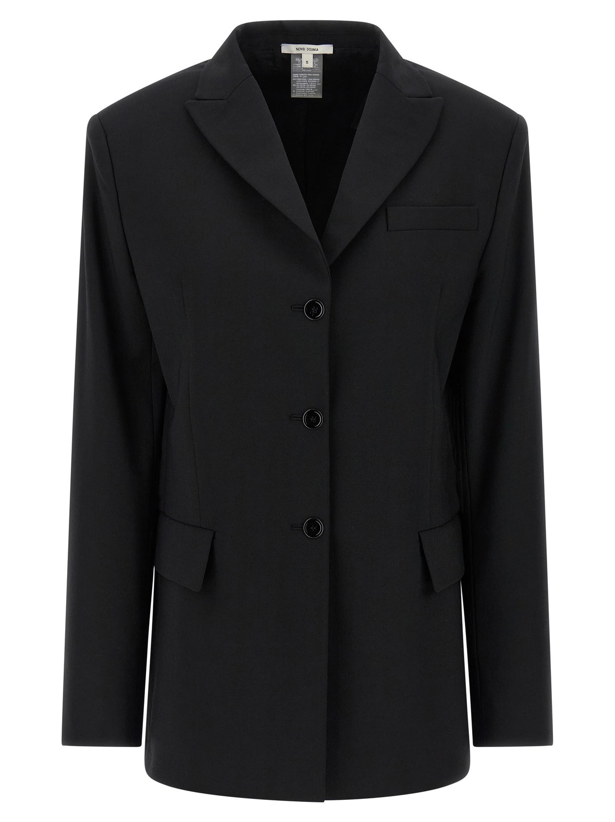 Nensi Dojaka Belt Blazer Black