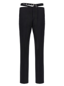 The Attico Belt Detail Trousers Black