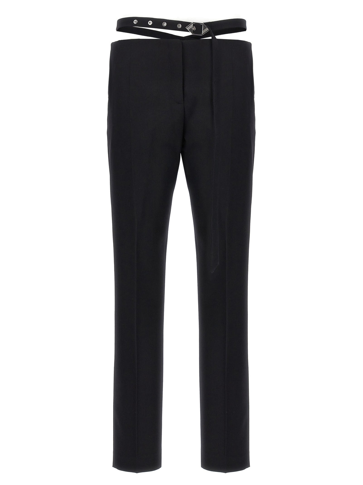 The Attico Belt Detail Trousers Black