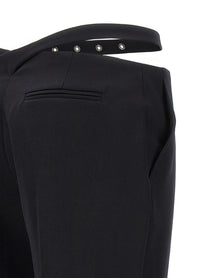 The Attico Belt Detail Trousers Black