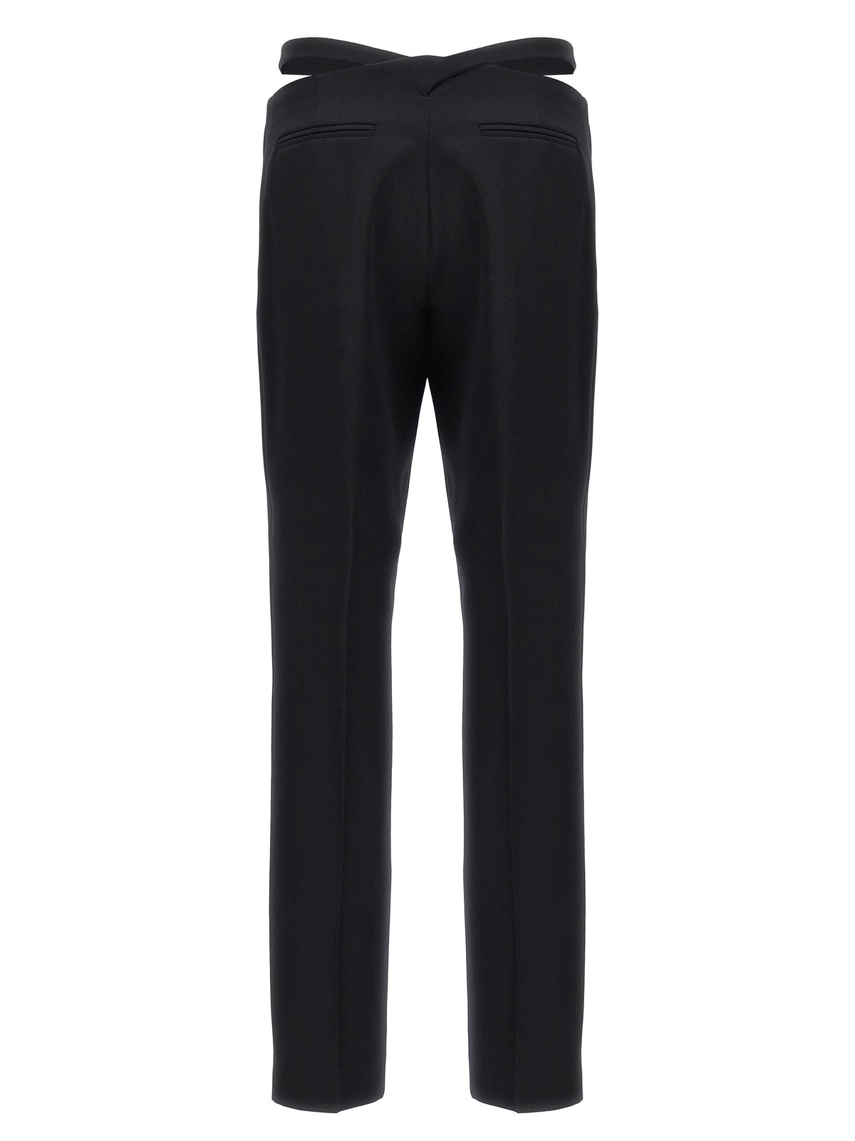 The Attico Belt Detail Trousers Black
