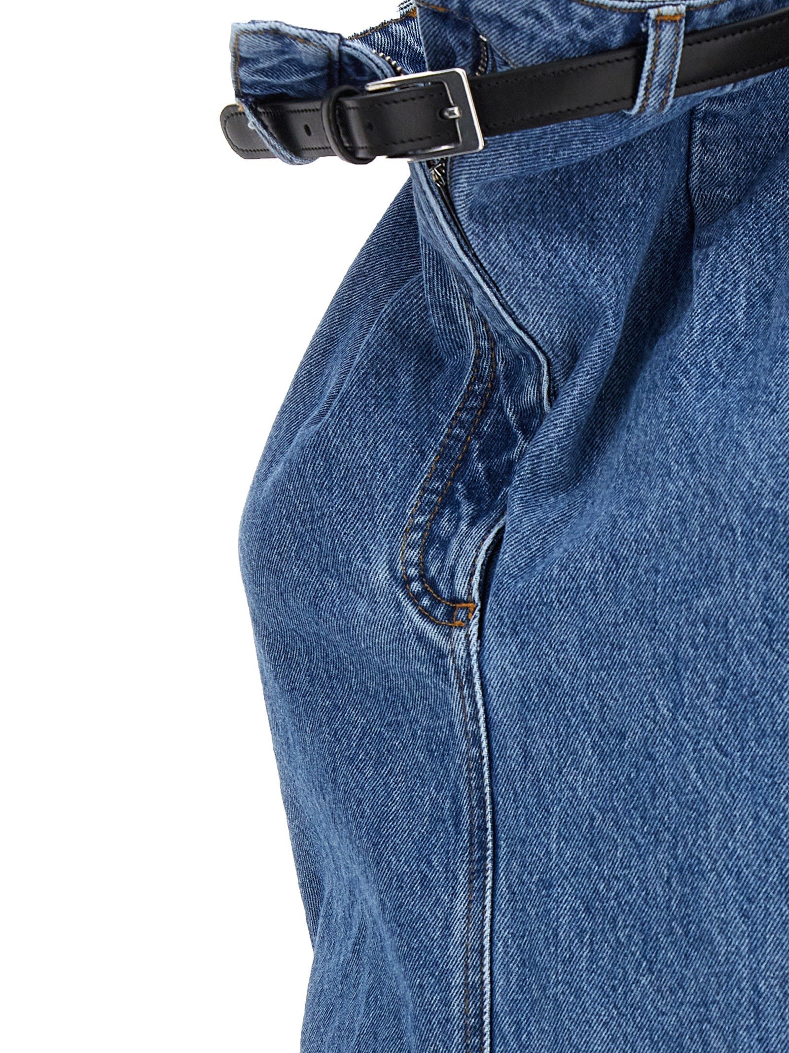 Coperni Belt Halter Neck Dress Blue