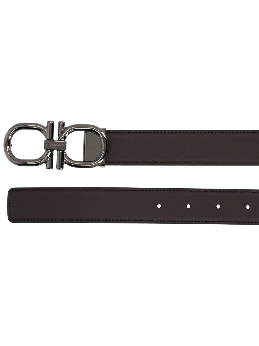 Ferragamo Men's Belt Hooks Brown