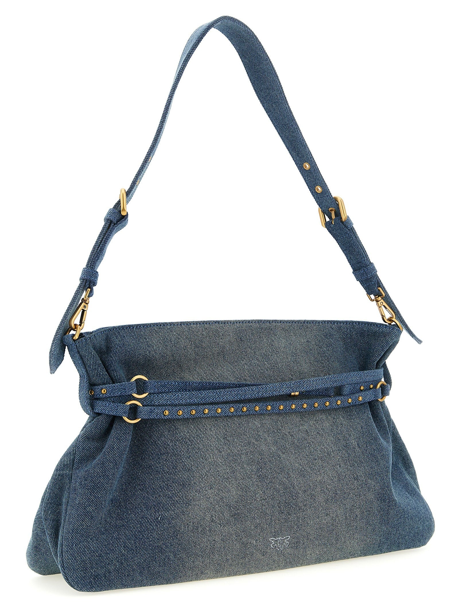 Pinko Belt Large Shoulder Bag Blue
